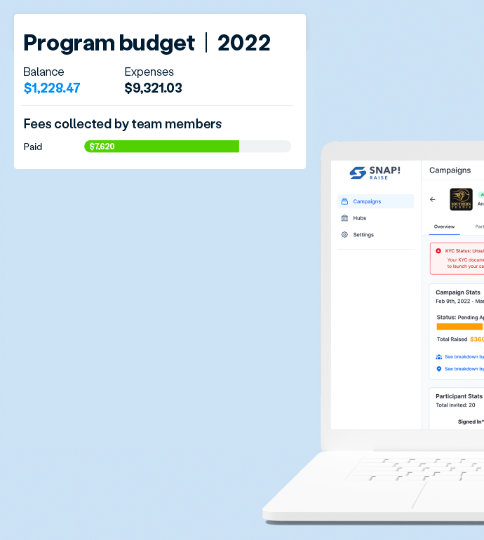 screenshot of program budget page
