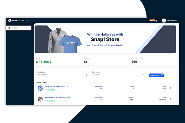 Snap! Store Beta Dashboard Preview