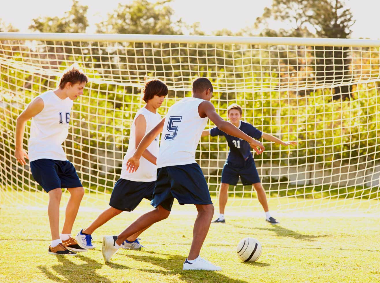 Boys soccer game