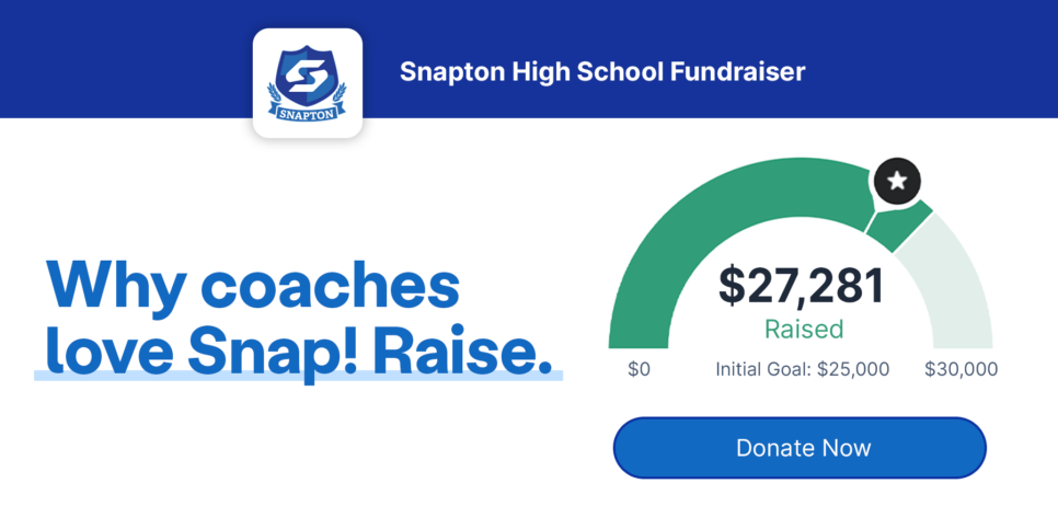 Why coaches love snap Raise alongside a fundraising campaign chart